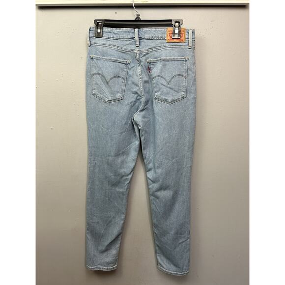 Levi's 721 High Rise Skinny Blue Jeans Stretch Women's Size 29 Light Wash Denim - Picture 1 of 10